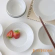 【Just Home】日本製線沐陶瓷碗盤12件餐具組-飯碗+盤+筷(日本製 中式飯碗 盤)