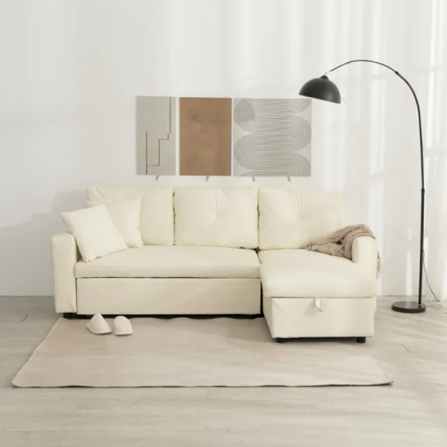 【IDEA】掀蓋收納L型沙發/貴妃沙發椅(任選色/雙材質)
