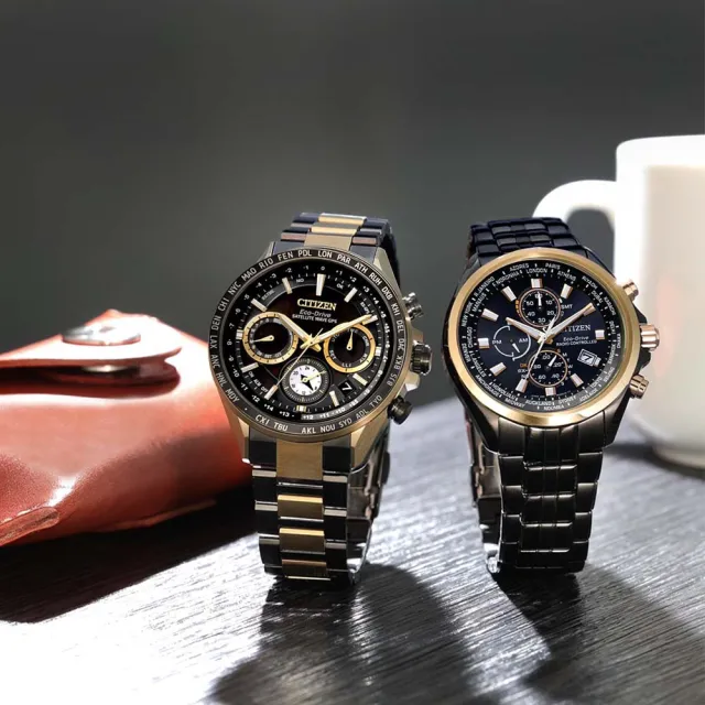 【CITIZEN 星辰】GENTS系列 電波對時 萬年曆 光動能計時腕錶 母親節 禮物 推薦(AT8206-81L)