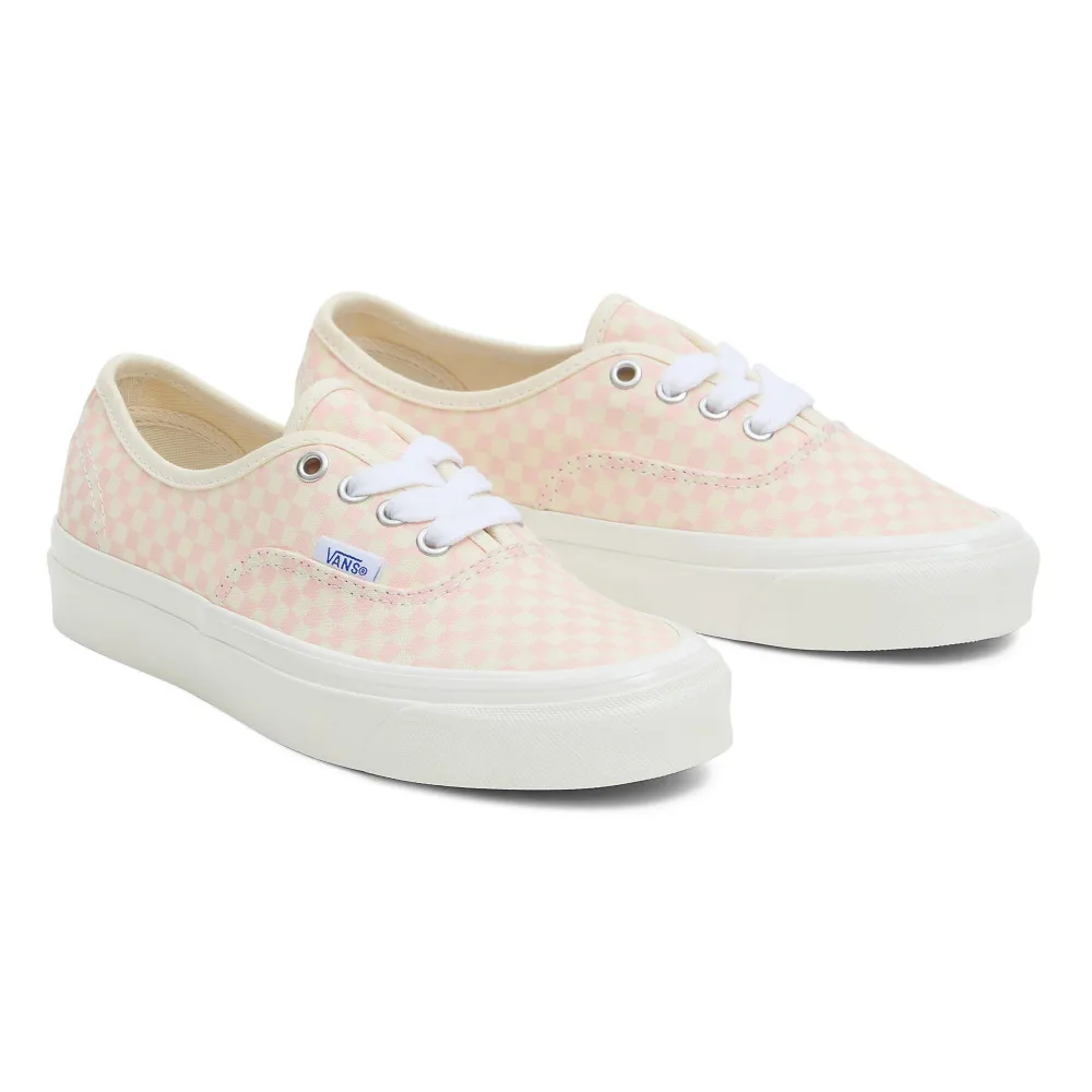 【VANS 官方旗艦】Authentic 44 DX 男女款粉紅色棋盤格滑板鞋/休閒鞋