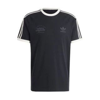 【adidas 愛迪達】GRF Tee 男 短袖 上衣 T恤 運動 休閒 經典 三葉草 修身 棉質 舒適 黑(IS1413)