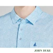 【JOHN DUKE 約翰公爵】男裝 吸濕速乾抗UV襯衫領印花胸袋短袖POLO衫_水藍(20-4V2839)
