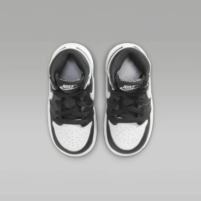 【NIKE 耐吉】籃球鞋 運動鞋 JORDAN 1 RETRO HIGH OG TD 嬰幼鞋 學步鞋 黑白(FD1413010)