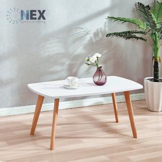 【NEX】北歐 現代單層白色大茶几 實木腳(咖啡桌/客廳桌/桌子/大茶几/置物桌)