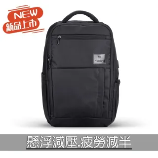 【FX CREATIONS】母親節禮物 PGE AGS PRO 15.6吋懸浮減壓電腦後背包-大 #黑 PGE76506A-01(懸浮減壓 疲勞減 