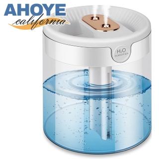 【AHOYE】2L雙噴頭水氧機 TYPE-C供電(加濕器 薰香機 香氛機)