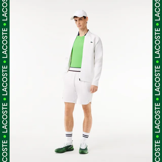 【LACOSTE】男裝-Daniil Medvedev速乾網球夾克(白色)