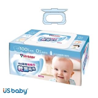 【US BABY 優生】超厚乾濕兩用純棉巾90抽