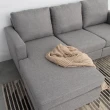 【IDEA】拆卸式亞麻布L型沙發椅(自由組合貴妃椅)