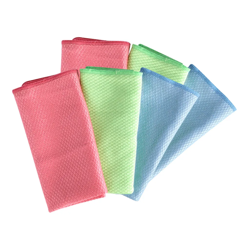 亮晶晶玻璃擦拭布30x30cm_6入組(顏色隨機)
