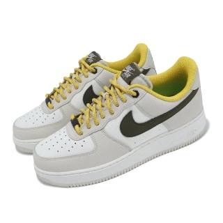【NIKE 耐吉】休閒鞋 Air Force 1 07 PRM 男鞋 女鞋 白 黃 帆布 AF1 復古 經典 運動鞋(FV3628-031)