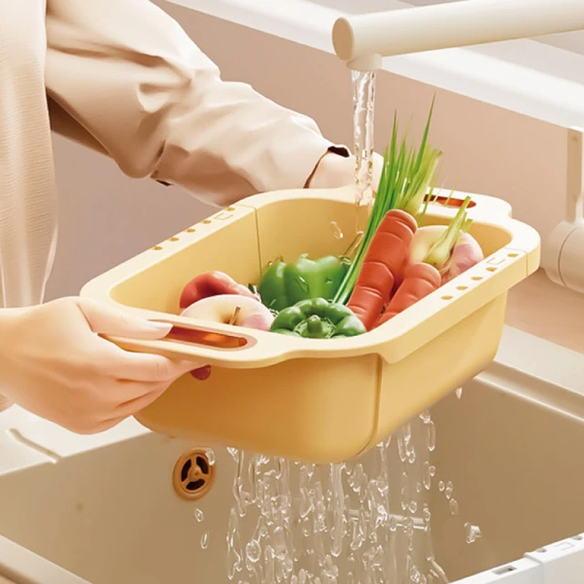 3COINS 日本 旋轉瀝水籃 瀝水盆 洗米 蔬果盆 洗菜盆
