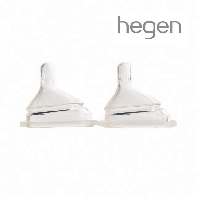 【hegen】防脹氣真實擬乳智慧奶嘴｜Y型-兩入組(適合濃稠副食品)