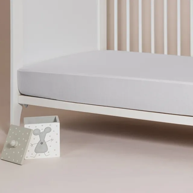 【西班牙Velfont】有機棉2合1防水保潔床包 嬰兒床(70X140公分 - 全年適用)