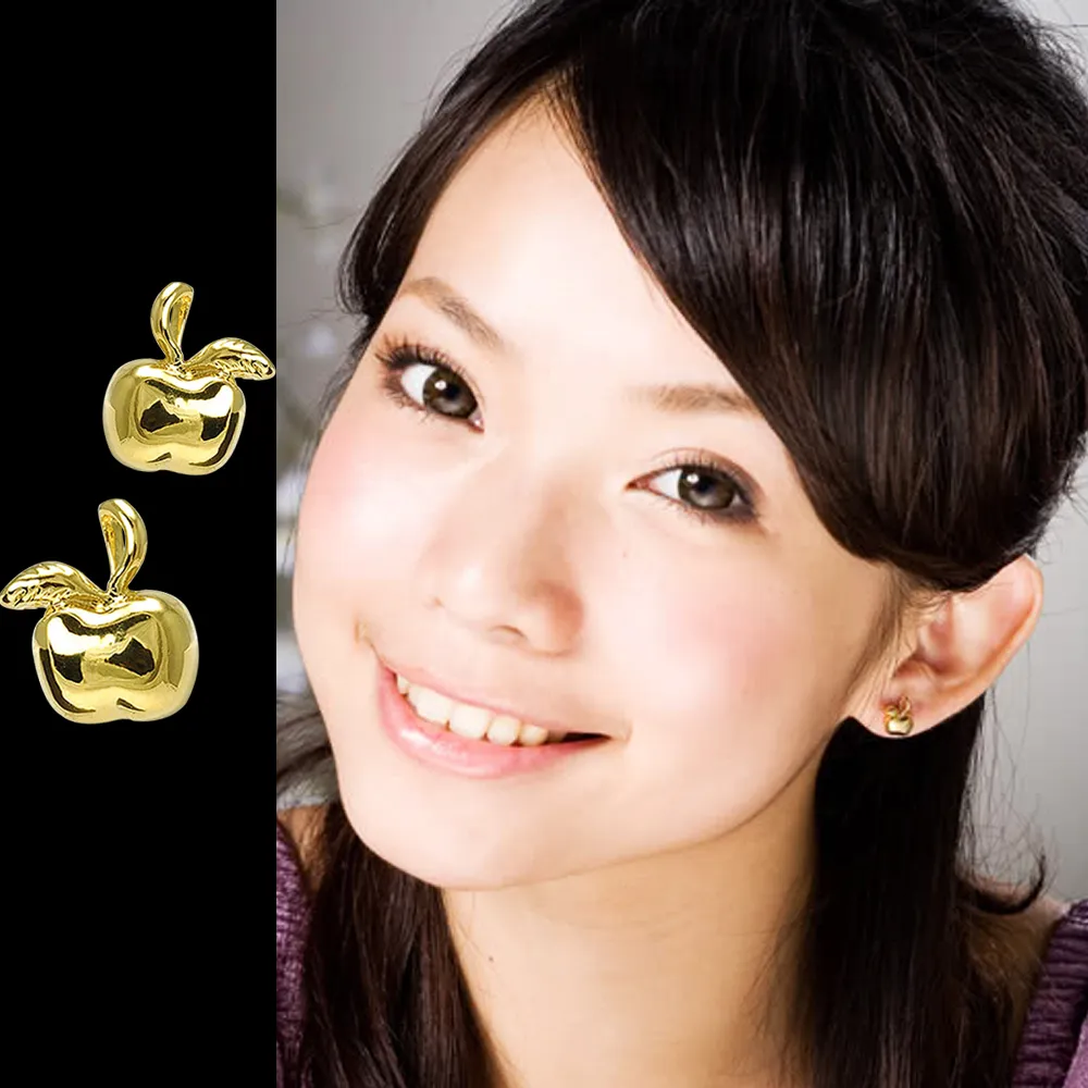 【山本美樹】夏娃的蘋果 耳環(金銀兩色)