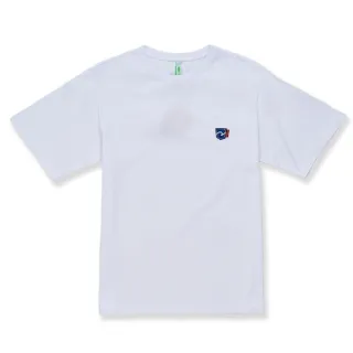 【5th STREET】男裝 短袖 短t 上衣 t恤 TEE 胸前 logo 刺繡 白色(570956)