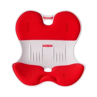【Roichen】韓國 減壓舒適護脊坐墊/椅墊1入-兒童款 紅色(35kg 以下兒童適用 護腰 美姿)