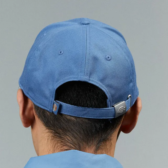 【Dickies】男女款王冠藍純棉品牌Logo刺繡棒球帽｜DK008220H17(帽子)