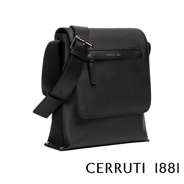 Cerruti 1881Cerruti 1881 頂級義大利皮革肩背包斜背包(黑色 CEBO06473P)
