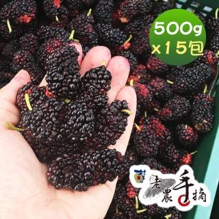 【老農手摘】嘉義義竹天然野生桑葚果500公克x15包(產地直銷)