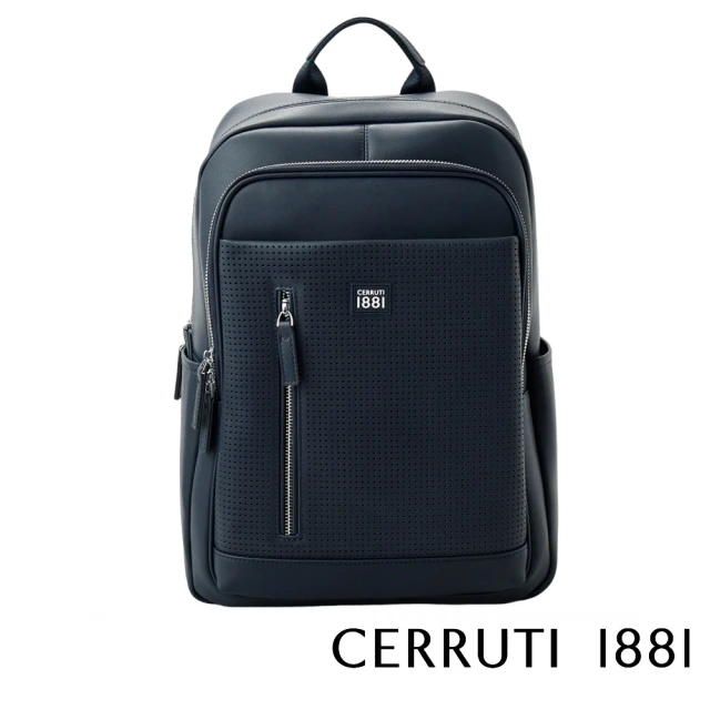 Cerruti 1881 頂級義大利小牛皮後背包 CEZA06273M(深藍色 CEZA06516M)