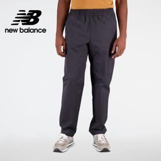 【NEW BALANCE】NB 大口袋鬆緊工裝長褲 男性 黑灰色 MP31526BK(美版 版型偏大)