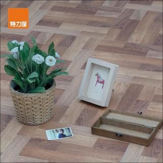 【特力屋】塑膠地磚12吋 深拼木 0.5坪 DIY地板/塑膠地板/自黏地板/仿木紋/防水地板