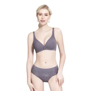 【Swear 思薇爾】Love myself系列M-3XL無鋼圈蕾絲包覆無痕女內衣(魅影灰)