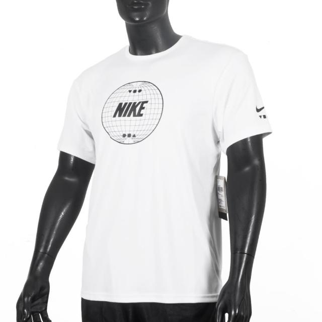 【NIKE 耐吉】男 短袖 上衣 防曬衣 T恤 抗UV 運動 休閒 透氣 舒適 白(NESSE476-100)