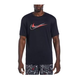 【NIKE 耐吉】男 短袖 上衣 防曬衣 T恤 抗UV 運動 休閒 透氣 舒適 夏日 海灘 黑(NESSE512-001)