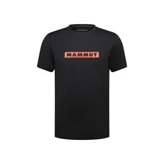 【Mammut 長毛象】QD Logo Print T-Shirt AF Men 快乾LOGO短袖T恤 男款 黑PRT2 #1017-02012-00254