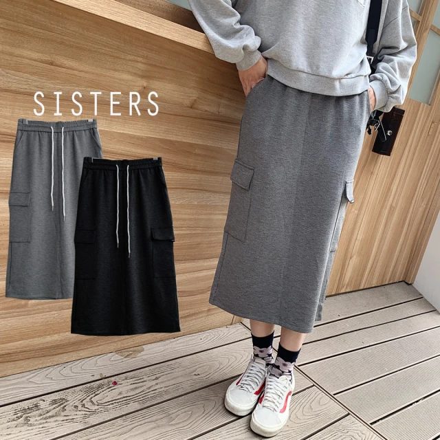 SISTERS 洗舊感中高腰彈性修身牛仔褲 長褲/S-3L(