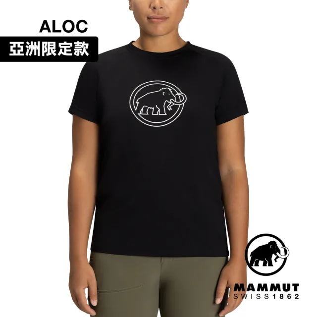 【Mammut 長毛象】QD Logo Print T-Shirt AF Women 快乾LOGO短袖T恤 女款 黑PRT4 #1017-02022-00413