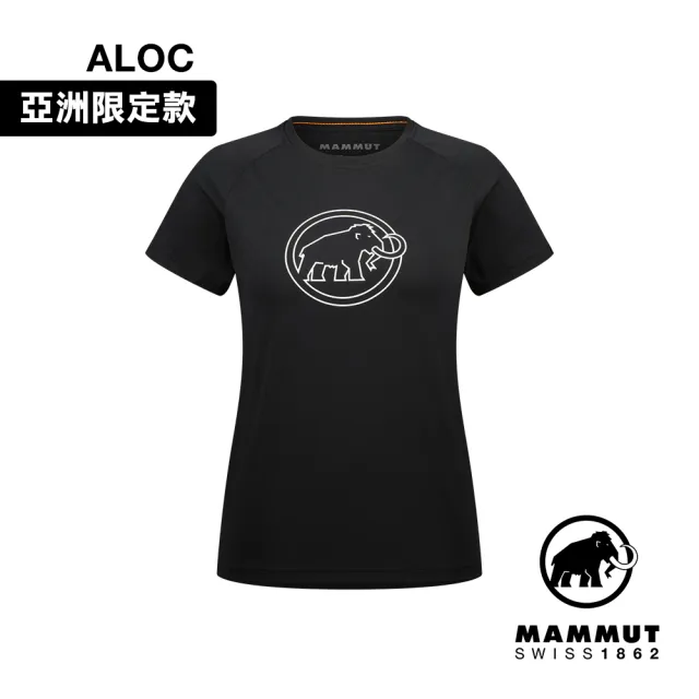 【Mammut 長毛象官方直營】QD Logo Print T-Shirt AF W 快乾LOGO短袖T恤 女款 黑PRT4 #1017-02022