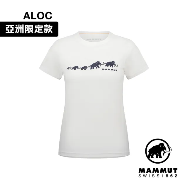 【Mammut 長毛象】QD Logo Print T-Shirt AF Women 快乾LOGO短袖T恤 女款 白PRT3 #1017-02022-00473