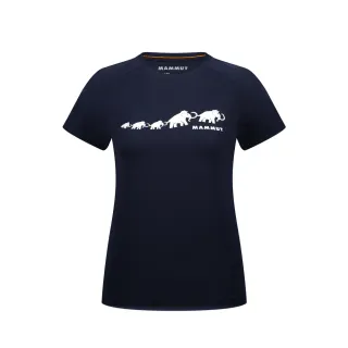 【Mammut 長毛象】QD Logo Print T-Shirt AF Women 快乾LOGO短袖T恤 女款 海洋藍PRT3 #1017-02022-50355