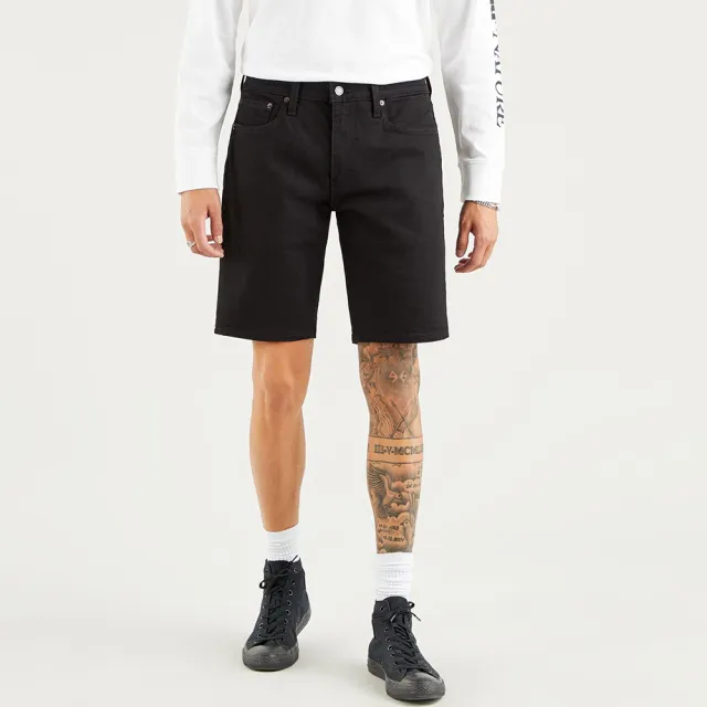 【LEVIS】男款 405低腰膝上彈性牛仔短褲 熱賣單品 39864-0037