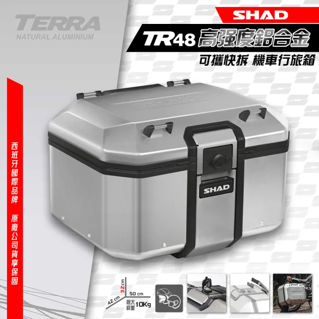 【SHAD】機車用 可攜快拆行旅-強化鋁箱(原廠公司貨 TR48-不含底座)