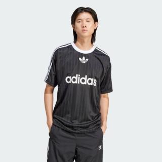 【adidas 愛迪達】上衣 男款 短袖上衣 運動 三葉草 國際碼 ADICOLOR POLY T 黑 IU2341