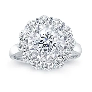 【King Star】GIA 一克拉 Dcolor 18K金 鑽石戒指 花環(視覺效果超越5克拉)
