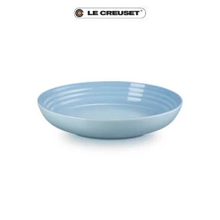 【Le Creuset】瓷器義麵盤 22cm(海岸藍-無盒)
