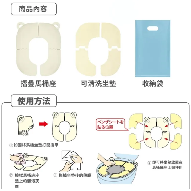 【Sanko】兒童用馬桶輔助坐墊黃色(兒童專用 簡單操作 可折疊 方便攜帶 小孩輕鬆學習訓練 附收納袋)