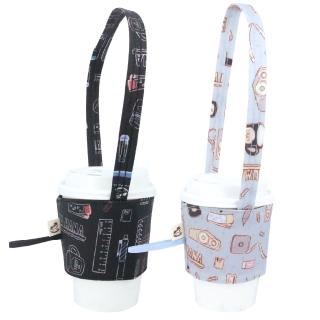 【uma hana】文具牆環保防水飲料杯套的手搖杯套-3入組(杯套/手搖杯套/環保杯套/防水包)