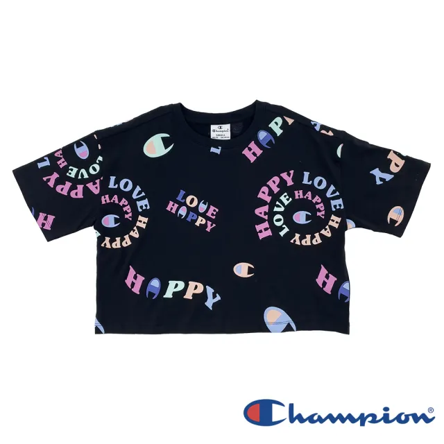 【Champion】官方直營-印花LOGO圖騰短袖套裝-童裝(2色-MOMO獨家)