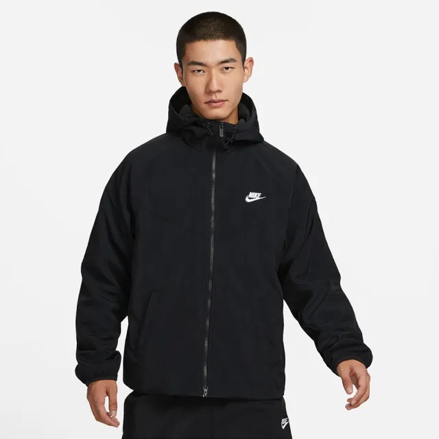 【NIKE 耐吉】外套 男款 運動連帽外套 AS M NK WR WINTER WVN HD JKT 黑 FB8619-010