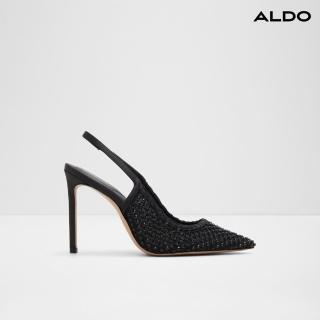 【ALDO】MARCIANA-耀眼水晶尖頭涼跟鞋-女鞋(黑色)