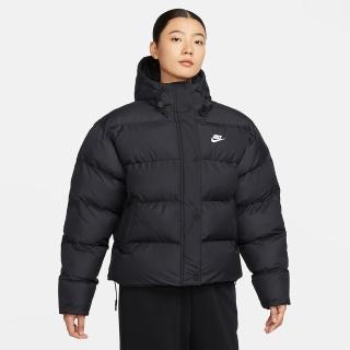 【NIKE 耐吉】外套 女款 運動連帽外套 AS W NSW TF ECDWN GS PUFFER 黑 FD8291-010