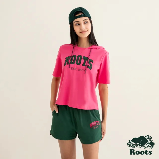【Roots】Roots 女裝- ROOTS PIXEL連帽上衣(粉色)