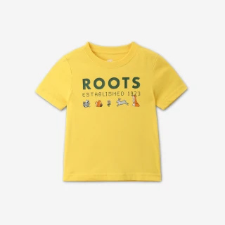 【Roots】Roots 小童- ROOTS ESTABLISHED短袖T恤(黃色)