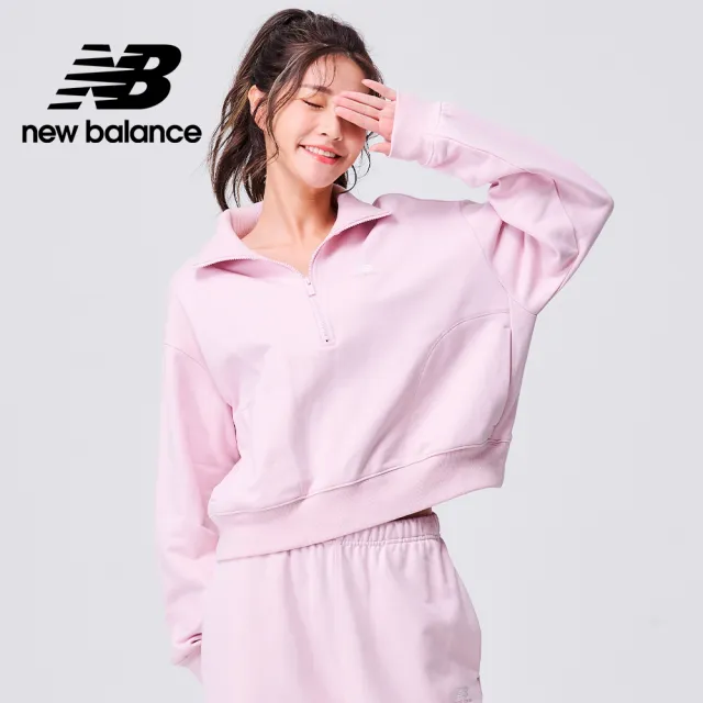 【NEW BALANCE】NB 半開襟上衣_女裝_粉色_AWT31501SOI(亞版 版型正常)